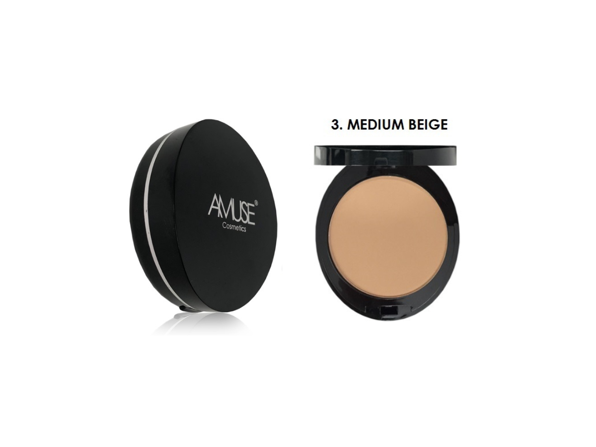 Polvo Compacto y Crema 2 en 1 - Amuse Cream and Powder Compact (Tono Medium Beige) - Venta al Mayor 4 und (3.68$/Unidad)