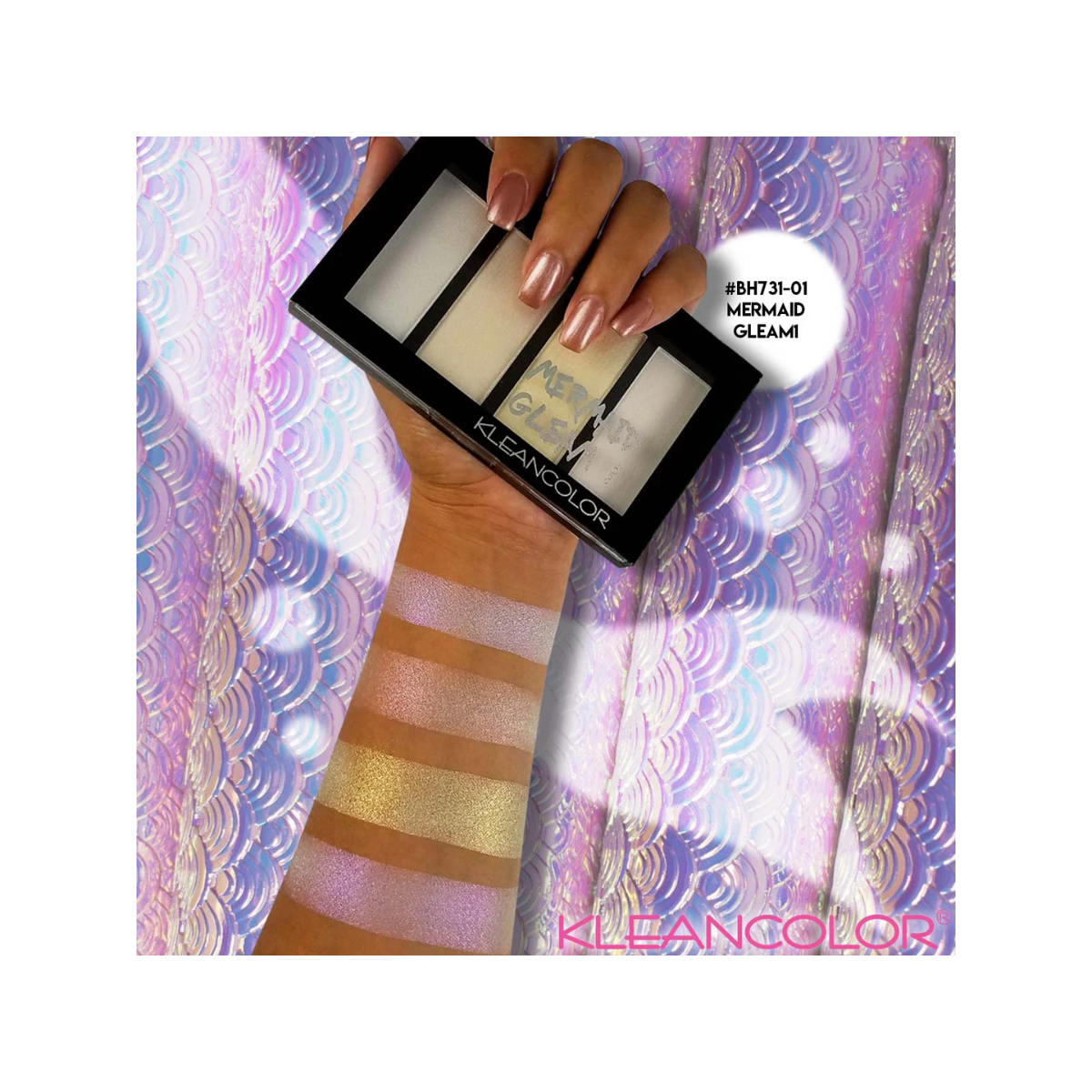 Kleancolor Mermaid Gleam - Paleta de Iluminadores