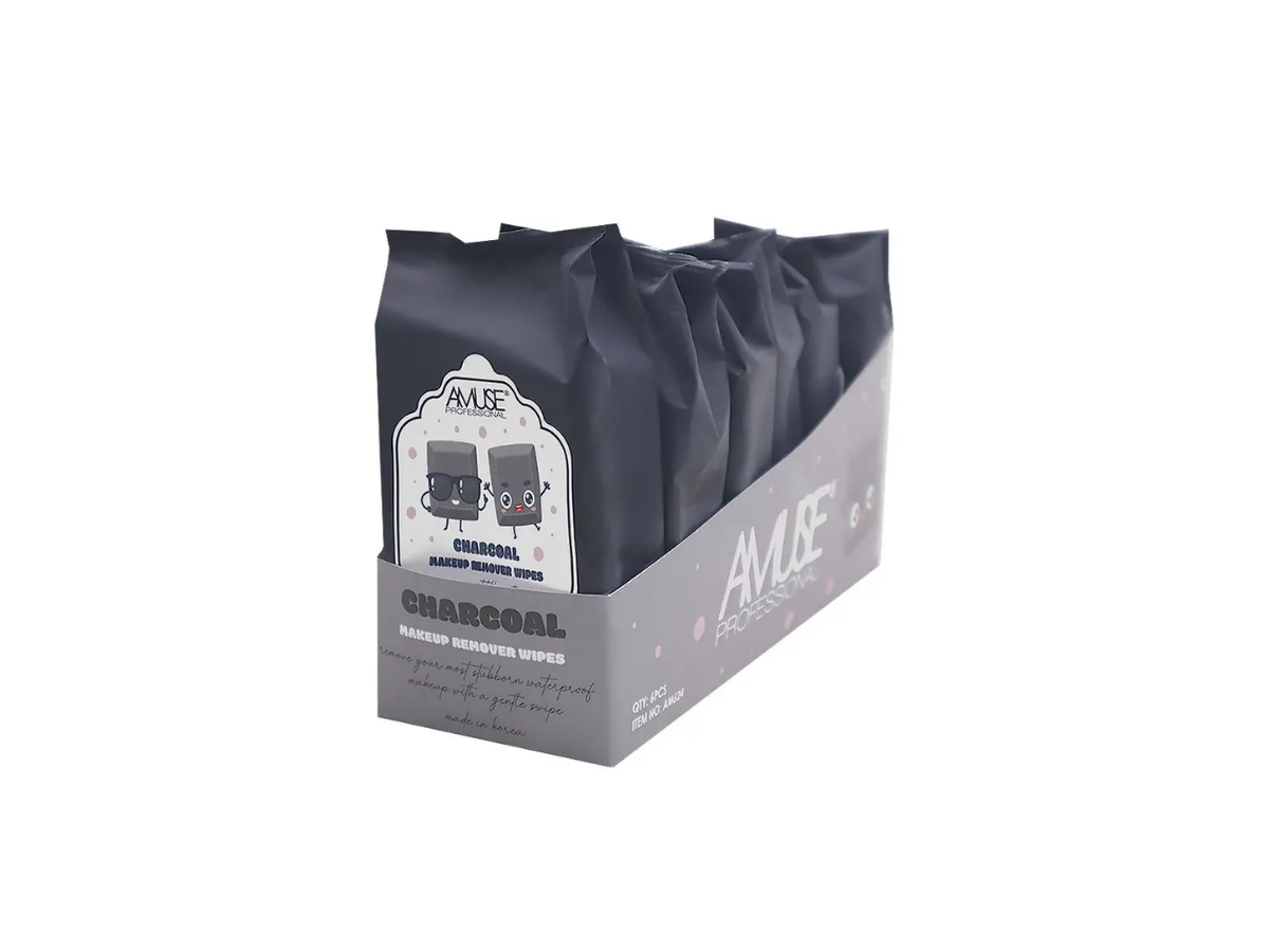 Amuse Professional Make Up Removal Wipe - Toallitas Desmaquillantes Carbón Activo