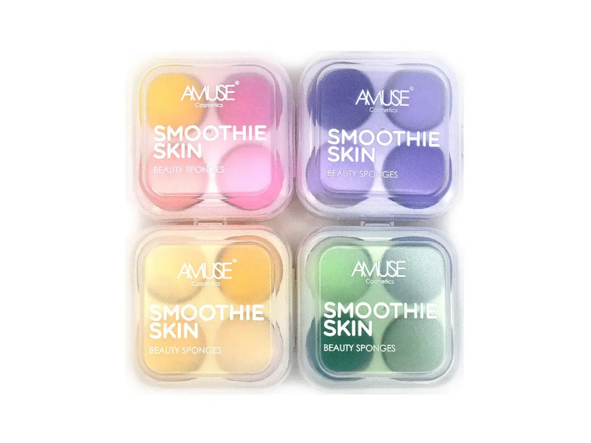 Amuse Blending Makeup Sponge - Set de 4 Beauty Blender con estuche