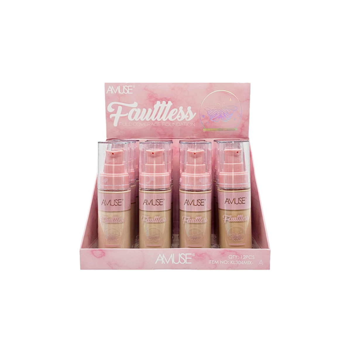 Amuse Faultless - Base Líquida Alta Cobertura Tonos 1 al 4