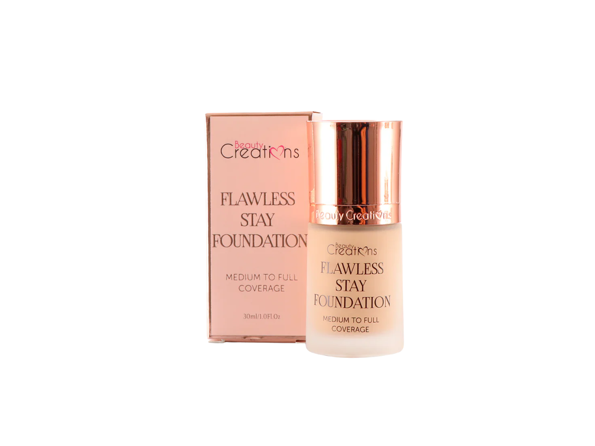 Base Líquida - Beauty Creations Flawless Foundation - Venta al Mayor Display 108 und + 18 Free Tester(8.51$/Unidad)