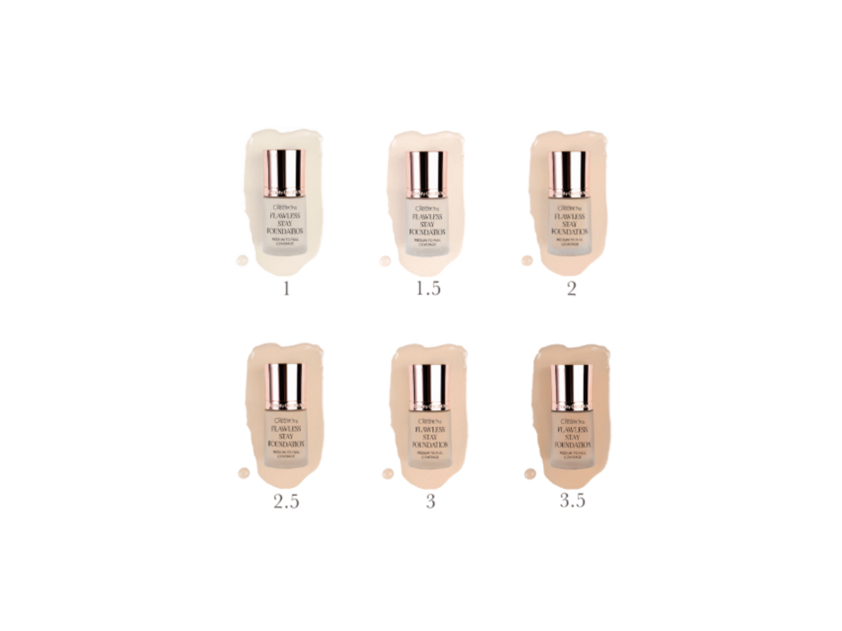 Base Líquida - Beauty Creations Flawless Foundation (Tonos del 1 al 3.5) - Venta al Mayor 6 und (8.99$/Unidad)