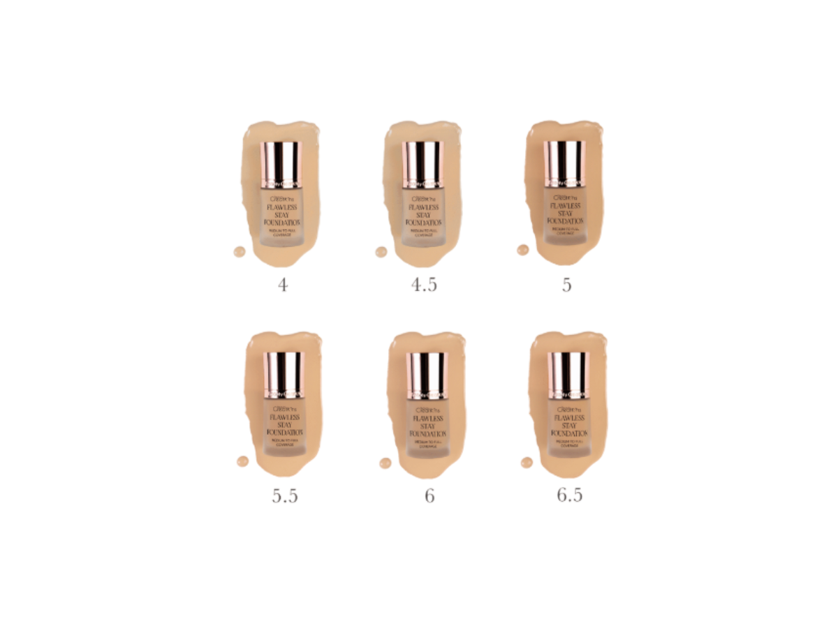 Base Líquida - Beauty Creations Flawless Foundation (Tonos del 4 al 6.5) - Venta al Mayor 6 und (8.99$/Unidad)
