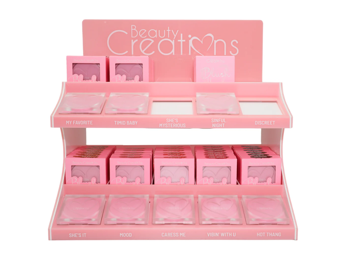 Rubor en Polvo - Beauty Creations Blush Hush - Venta al Mayor Display 48 und + 8 Free Tester (6.12$/Unidad)