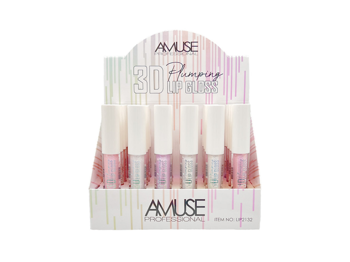 Brillo Labial  - Amuse 3D Plumping Lip Gloss LIP2132 - Venta al Mayor Display 24 und (2.80$/Unidad)